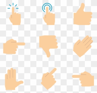 Finger Flat Icon Clipart