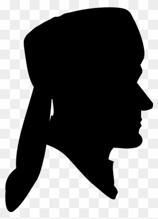 Davy Crockett Profile Silhouette - Davy Crockett Silhouette Clipart