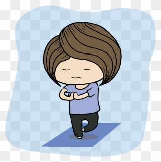 Yoga Exercises Help In Relaxing And Reducing Stress - Transparent Yoga Cartoon Png Clipart