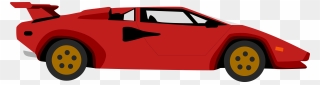 Lamborghini Clipart Red Lamborghini - Animated Sport Car Png Transparent Png