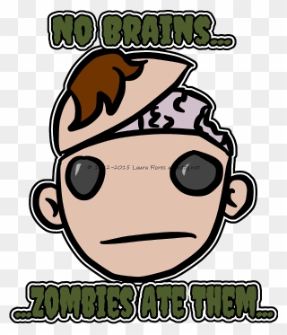 No Brainszombies Ate Them - Cartoon Clipart