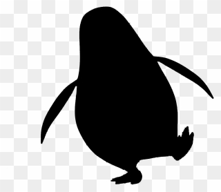 Penguin Clip Art Fauna Beak Silhouette - Penguin Silhouette - Png Download