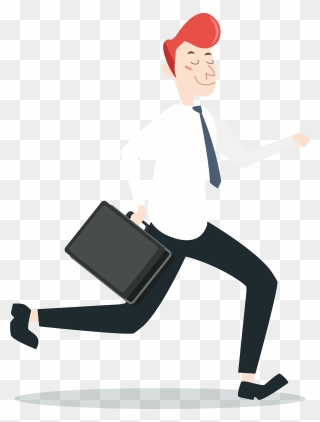 Cartoon People Going To Work Clipart