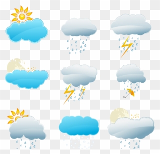 Weather Forecasting Snow Rain Icon Clipart