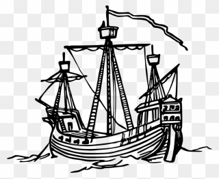 Caravel,monochrome Photography,artwork - 15th Century Ship Drawing Clipart