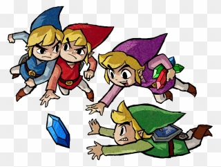 The Legend Of Zelda Clipart Rupee Color - Link Four Swords Adventures - Png Download