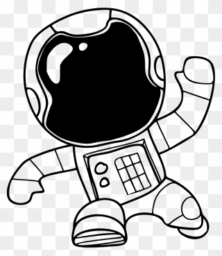 Library Of Astronaut Freeuse Stock White And Black - Astronaut Black And White Clipart