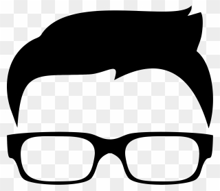Hipster Boy Silhouette Icon Icons Png - Transparent Background Glasses Clipart