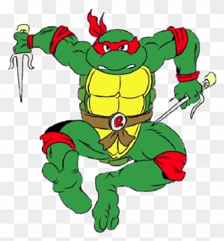 Teenage Mutant Ninja Turtles Raphael Holding Pair Of - Ninja Turtles Raphael Cartoon Clipart