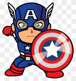 Infant United America States Cuteness Captain Cartoon - Cartoon Captain America Vector Clipart