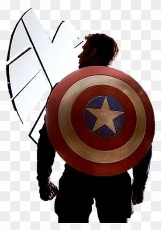Captain America The Winter Soldier Png - Captain America From Back Png Clipart