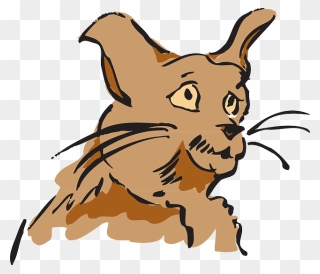 Cat, Brown, Side, Looking, Sad, The, Fur, Whiskers - Scaredy Cat Idiom Clipart