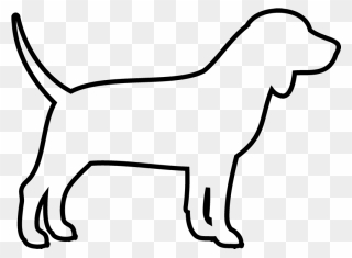 Dachshund Clipart Dachshund Outline, Dac - Dog Side View Drawing - Png Download