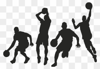Clipart Basketball Team Black And White Picture Free - Basketball Player Clipart Black And White - Png Download