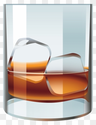 Glass With Whiskey And Ice Png Vector Clipart - Vector Whisky Glass Png Transparent Png