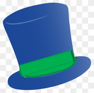 Fedora Clipart Tall Hat - Blue Top Hat Clipart - Png Download