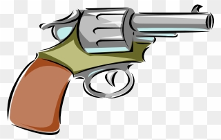 Firearm Cartoon Drawing Pistol Clip Art - Cartoon Images Of Gun - Png Download