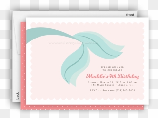 Mermaid Tail Party Invitation • Baby Shower Birthday - Milkshake Clipart