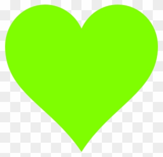 Lime Green Heart Clip Art At Clker - Big Green Love Heart - Png Download