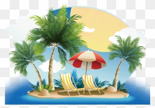 Palm Tree Png Beach Clipart