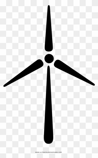 Wind Turbine Coloring Page - Wind Turbine Clipart No Background - Png Download