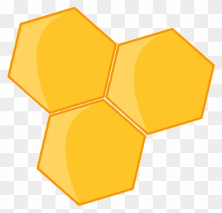 Honey Bee Honeycomb Clip Art - Clip Art Honey Comb - Png Download