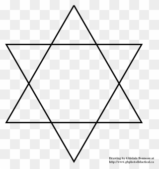 David Star And Circle Clipart Clipart Transparent Library - Star Of David Drawing Easy - Png Download
