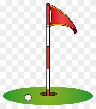 Flags Clipart Golf Ball - Golf Ball In Hole Clipart - Png Download