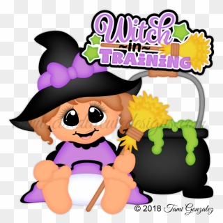 First Halloween - Witch - Cartoon Clipart