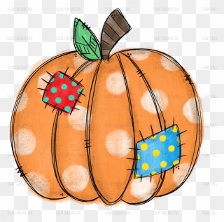 Patchwork Pumpkin Clipart