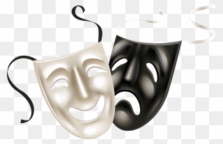 Theatre Mask Drama Clip Art - Transparent Drama Mask Png
