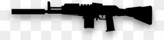 Generic Rifle Silhouette Vector Image - Assault Rifle Clipart