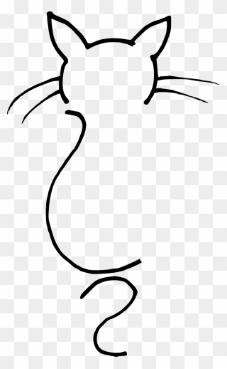 Transparent Cute Cat Clip Art - Simple Cat Whiskers Drawing - Png Download