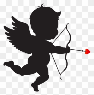 Cupid Clip Art - Cupid Silhouette Png Transparent Png