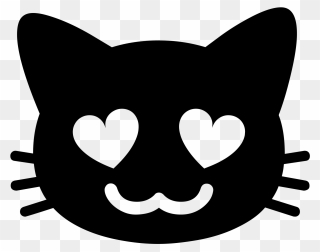 Like Popular Emojitweets Black - Android Cat Face Emoji Clipart