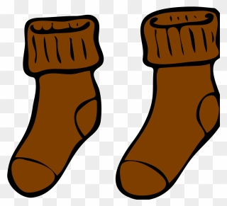 Brown Sock Png Clip Art - Socks Clipart Transparent Png