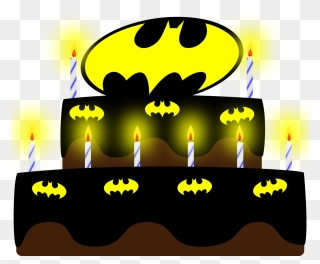 Batman Birthday Cake - Clipart Happy Birthday Batman Png Transparent Png