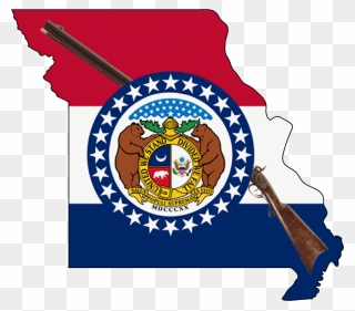 Missouri State Flag Map Clipart