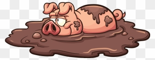 #pig*mud - Pigs In Mud Clip Art - Png Download