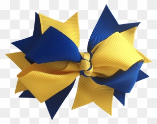 Royal Blue & Yellow Hair Accessories - Gift Wrapping Clipart