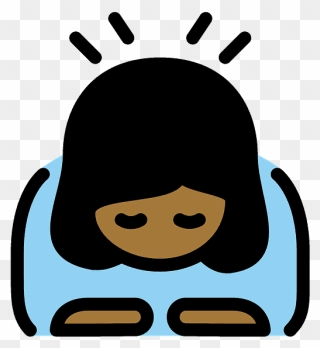 Woman Bowing Emoji Clipart - Bowing - Png Download