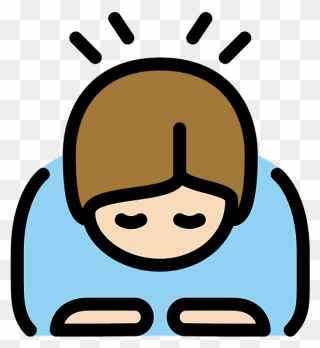 Person Bowing Emoji Clipart - Bowing - Png Download