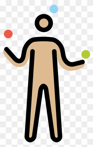Man Juggling Emoji Clipart - Clip Art - Png Download