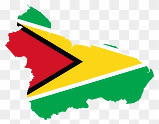 Green,line,clip - Guyana Flag Map - Png Download