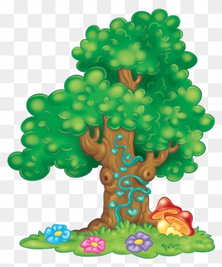 Big Tree Kids Clipart