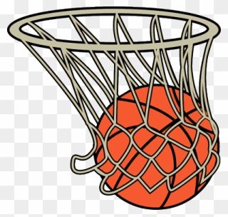 Hoop"   Class="img Responsive True Size Default - Basketball Going Into Hoop Clipart - Png Download