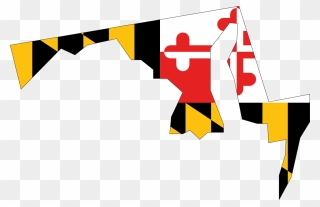 Maryland State With Flag Clipart