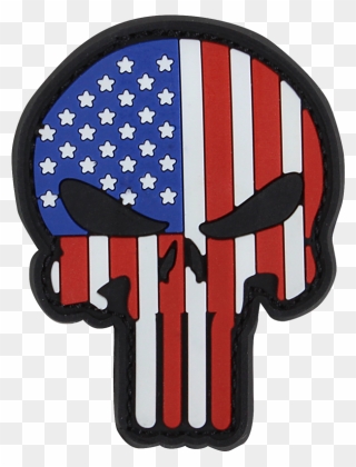 Pvc Punisher Patches - Flag Punisher Patch Clipart
