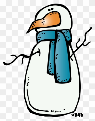 Mark Twain Elementary School - Sneezy The Snowman Coloring Clipart