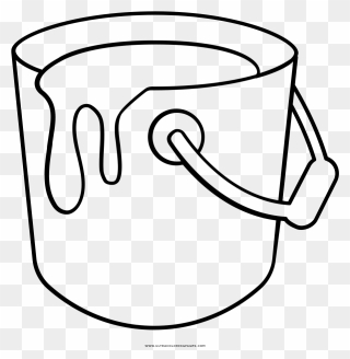 Paint Bucket Coloring Page Clipart